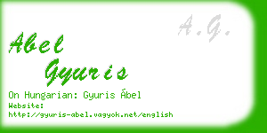 abel gyuris business card